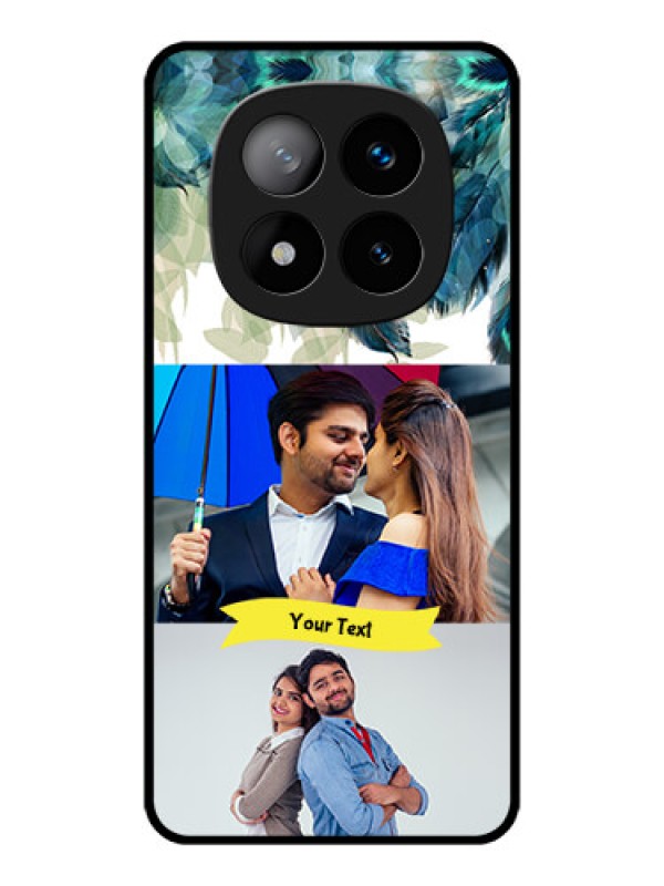 Custom Redmi Note 14 Pro Plus 5G Custom Metal Phone CaseImage With Boho Peacock Feather Design