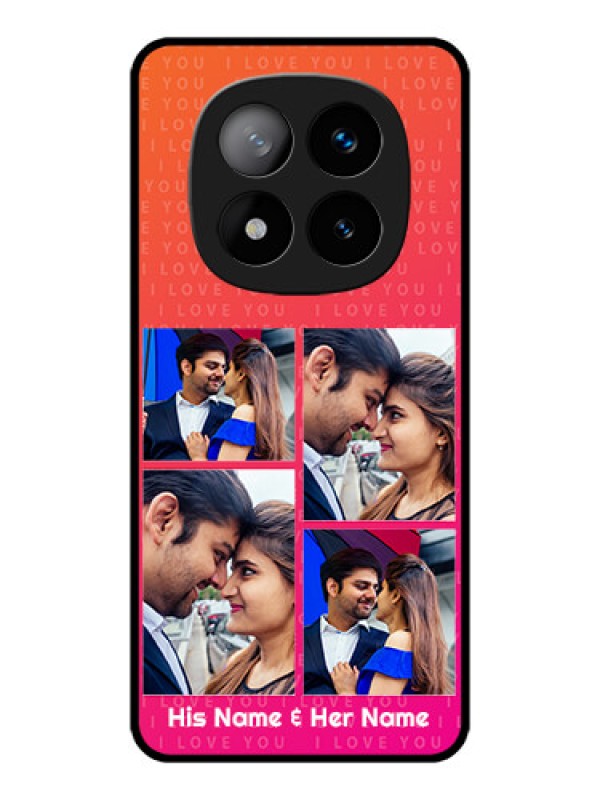 Custom Redmi Note 14 Pro Plus 5G Custom Metal Phone CaseI Love You Pink Design