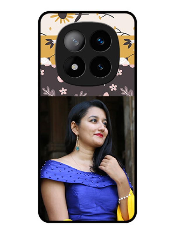 Custom Redmi Note 14 Pro Plus 5G Custom Metal Phone CaseStylish Floral Design