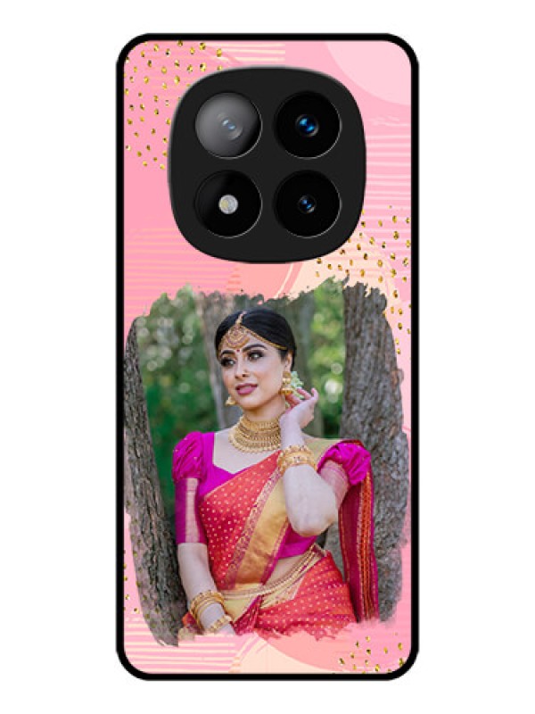 Custom Redmi Note 14 Pro Plus 5G Custom Metal Phone CaseGold Glitter Splash Design