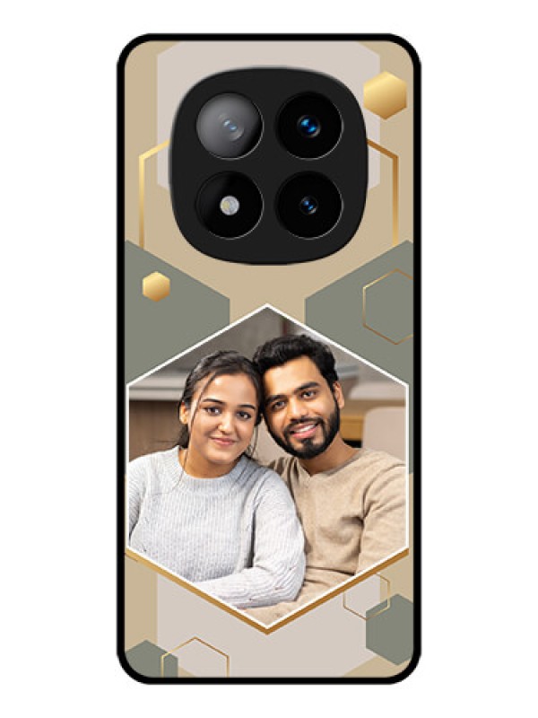 Custom Redmi Note 14 Pro Plus 5G Custom Metal Phone CaseStylish Hexagon Pattern Design