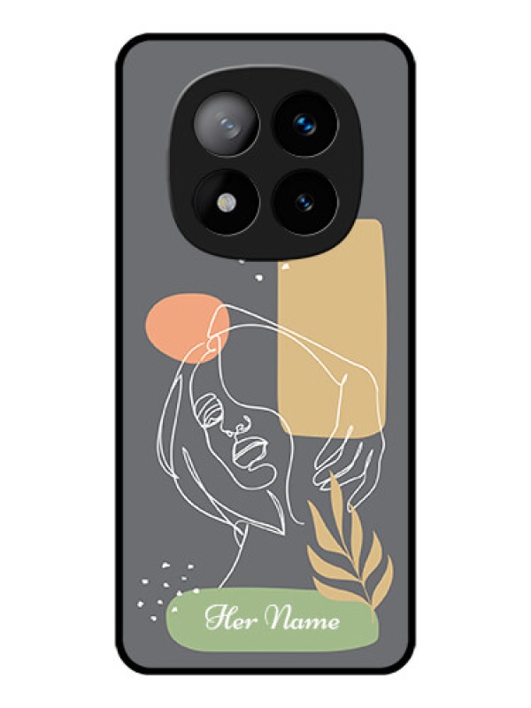 Custom Redmi Note 14 Pro Plus 5G Custom Metal Phone CaseGazing Woman Line Art Design