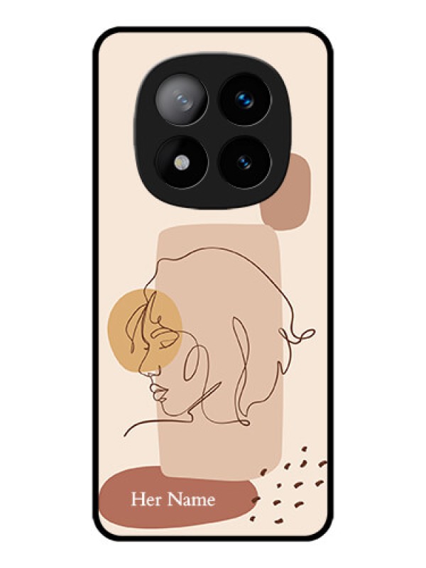 Custom Redmi Note 14 Pro Plus 5G Custom Metal Phone CaseCalm Woman Line Art Design