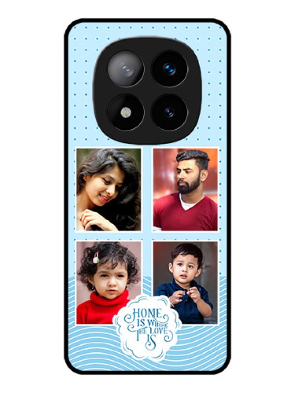 Custom Redmi Note 14 Pro Plus 5G Custom Metal Phone CaseCute Love Quote With 4 Pic Upload Design