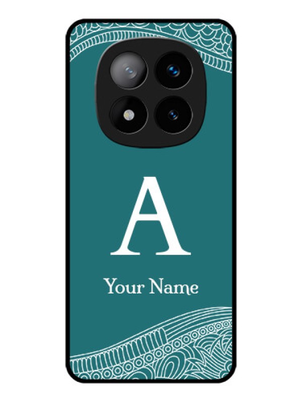 Custom Redmi Note 14 Pro Plus 5G Custom Metal Phone CaseLine Art Pattern With Custom Name Design