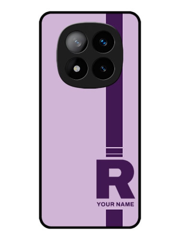 Custom Redmi Note 14 Pro Plus 5G Custom Metal Phone CaseSimple Dual Tone Stripe With Name Design