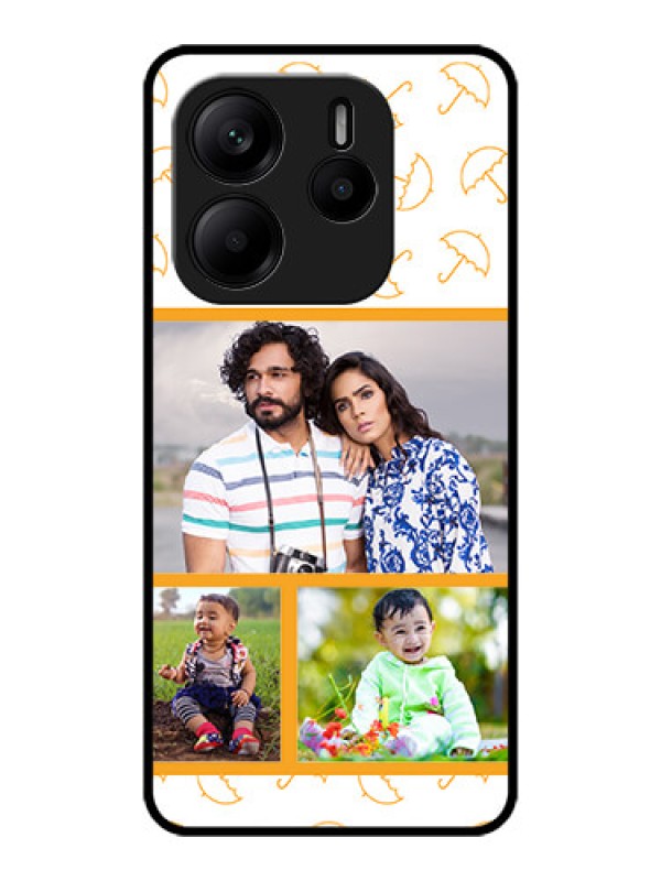 Custom Redmi Note 14 SE 5G Custom Metal Phone Case - Yellow Pattern Design