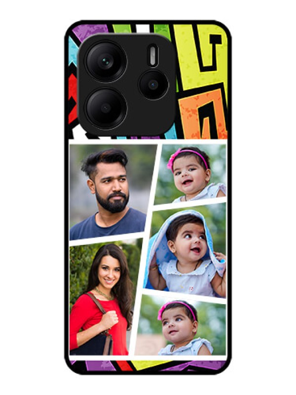 Custom Redmi Note 14 SE 5G Custom Metal Phone Case - Graffiti Pattern Design