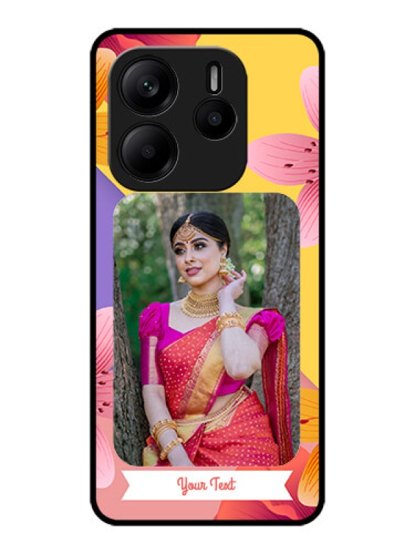 Custom Redmi Note 14 SE 5G Custom Metal Phone Case - 3 Image With Vintage Floral Design