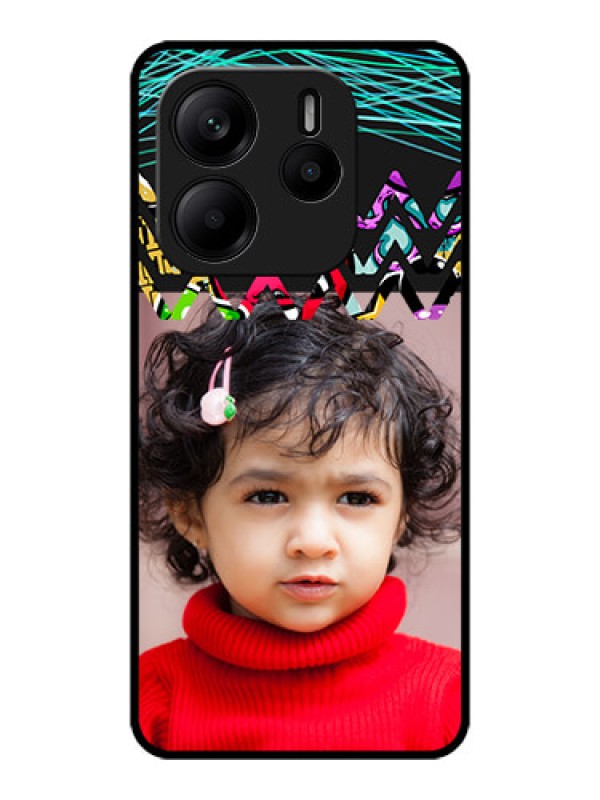 Custom Redmi Note 14 SE 5G Custom Metal Phone Case - Neon Abstract Design