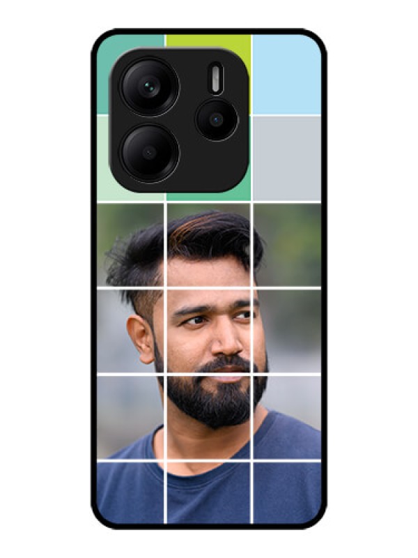 Custom Redmi Note 14 SE 5G Custom Metal Phone Case - With White Box Pattern