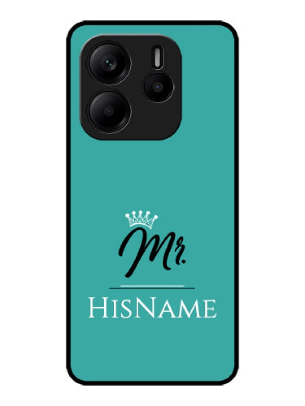 Custom Redmi Note 14 SE 5G Custom Metal Phone Case - Mr With Name Design