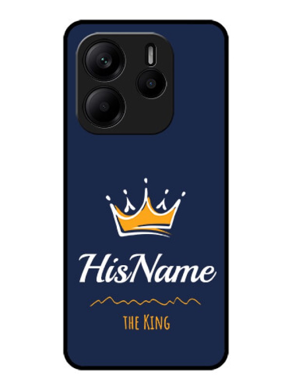 Custom Redmi Note 14 SE 5G Custom Metal Phone Case - King With Name Design