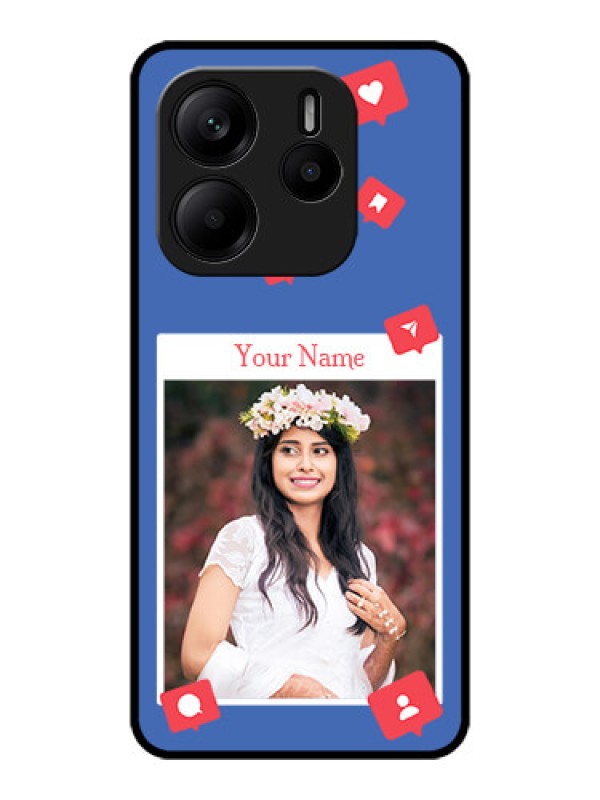 Custom Redmi Note 14 SE 5G Custom Metal Phone Case - Like Share And Comment Design