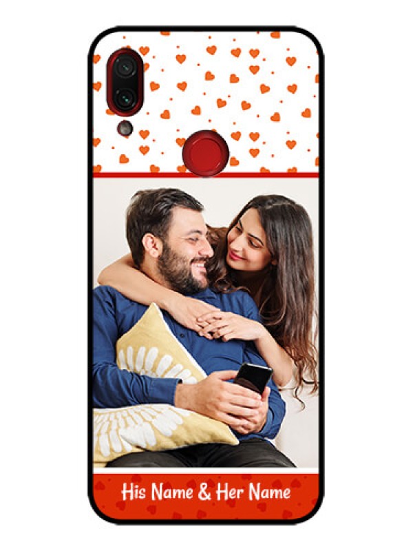 Custom Redmi Note 7 Pro Custom Metal Phone Case - Orange Love Symbol Design