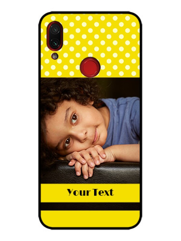 Custom Redmi Note 7 Pro Custom Metal Phone Case - Bright Yellow Case Design