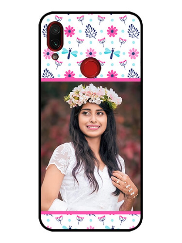 Custom Redmi Note 7 Pro Custom Metal Phone Case - Colorful Flower Design