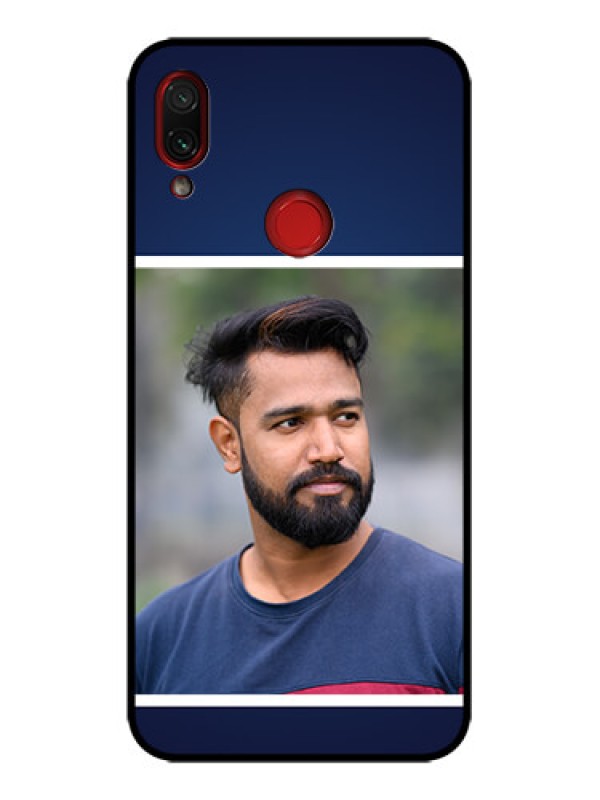 Custom Redmi Note 7 Pro Custom Metal Phone Case - Simple Royal Blue Design