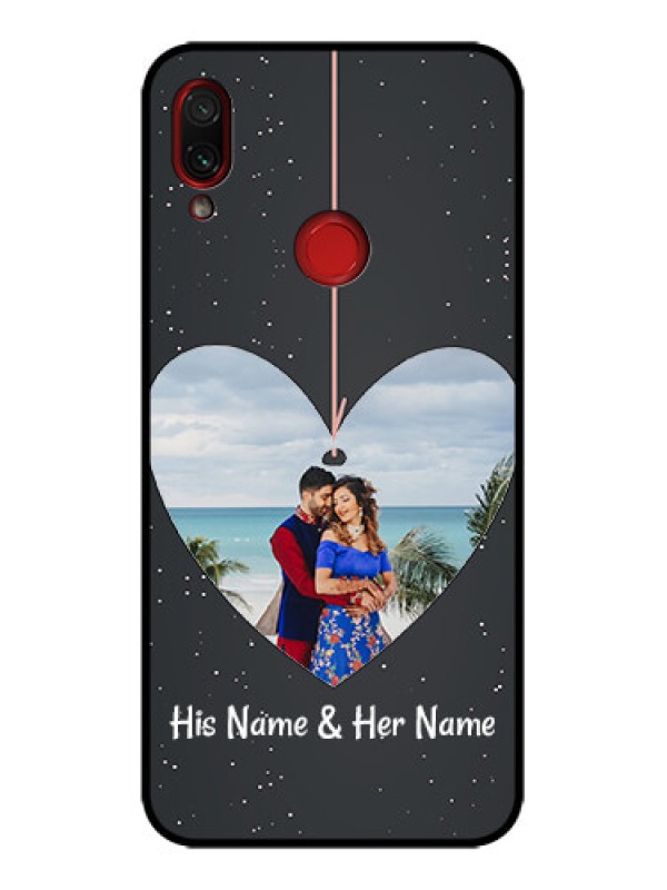 Custom Redmi Note 7 Pro Custom Metal Phone Case - Hanging Heart Design