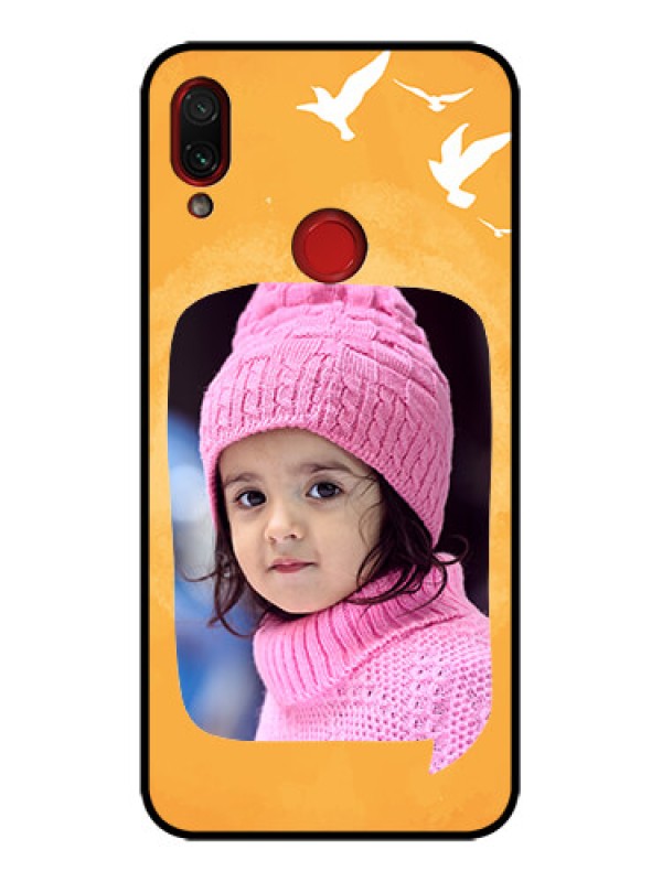 Custom Redmi Note 7 Pro Custom Metal Phone Case - Water Color Design With Bird Icons