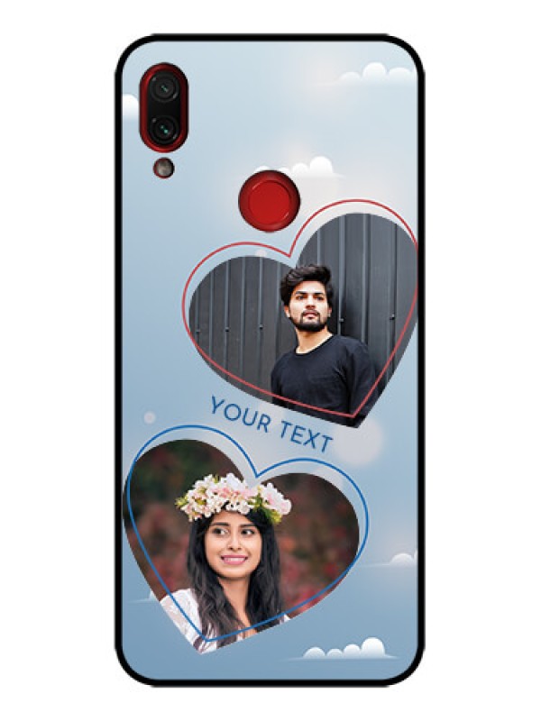 Custom Redmi Note 7 Pro Custom Metal Phone Case - Blue Color Couple Design
