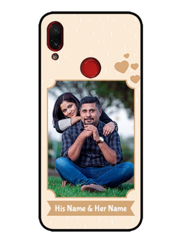 Custom Redmi Note 7 Pro Custom Metal Phone Case - With Confetti Love Design