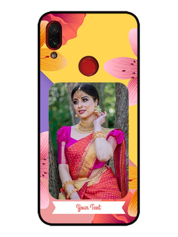Custom Redmi Note 7 Pro Custom Metal Phone Case - 3 Image With Vintage Floral Design