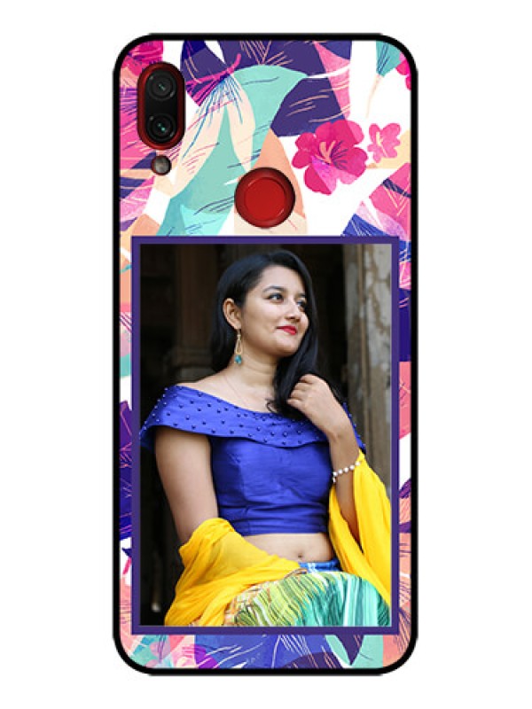 Custom Redmi Note 7 Pro Custom Metal Phone Case - Abstract Floral Design