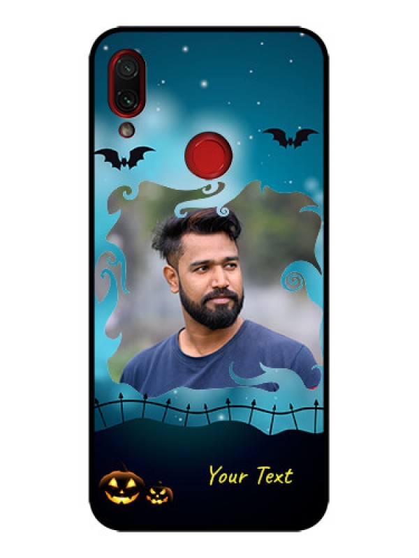 Custom Redmi Note 7 Pro Custom Metal Phone Case - Halloween Frame Design