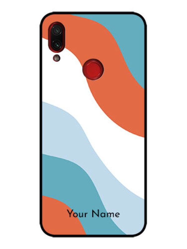 Custom Redmi Note 7 Pro Custom Metal Phone Case - Coloured Waves Design