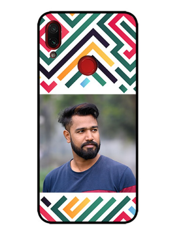 Custom Redmi Note 7 Pro Custom Metal Phone Case - Colorful Maze Pattern Design