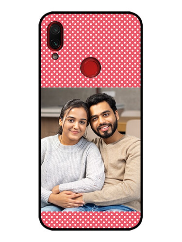 Custom Redmi Note 7 Custom Metal Phone Case - White Dotted Design