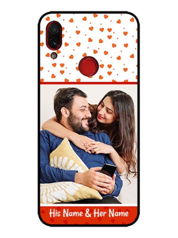 Custom Redmi Note 7 Custom Metal Phone Case - Orange Love Symbol Design