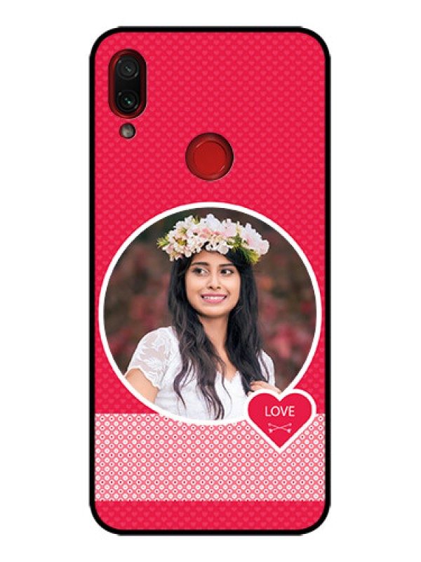 Custom Redmi Note 7 Custom Metal Phone Case - Pink Color Pattern Design