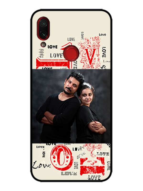 Custom Redmi Note 7 Custom Metal Phone Case - Trendy Love Design Case