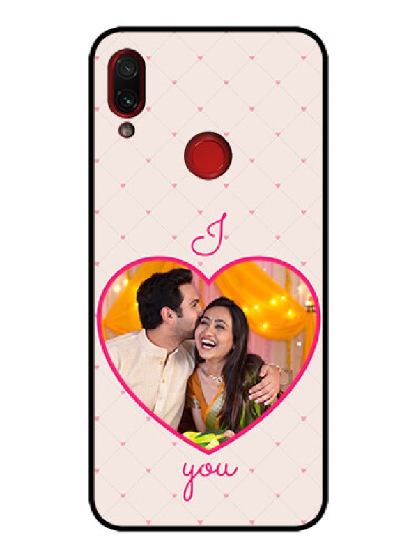 Custom Redmi Note 7 Custom Metal Phone Case - Heart Shape Design