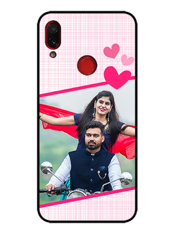 Custom Redmi Note 7 Custom Metal Phone Case - Love Shape Heart Design