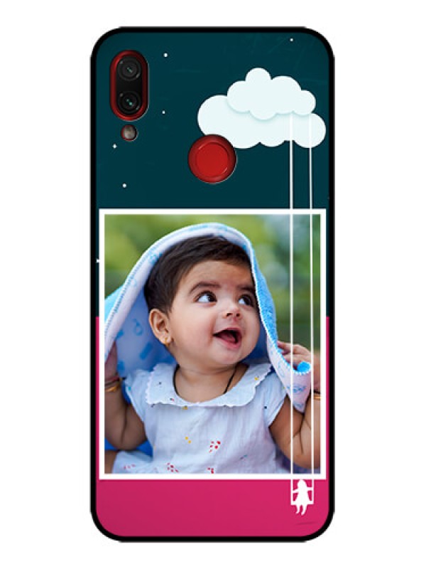 Custom Redmi Note 7 Custom Metal Phone Case - Cute Girl With Cloud Design