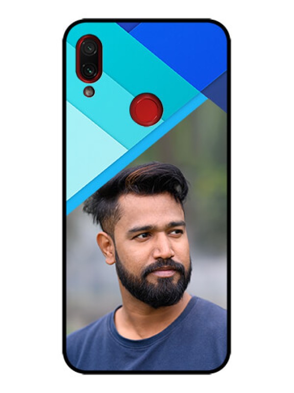 Custom Redmi Note 7 Custom Metal Phone Case - Blue Pattern Design
