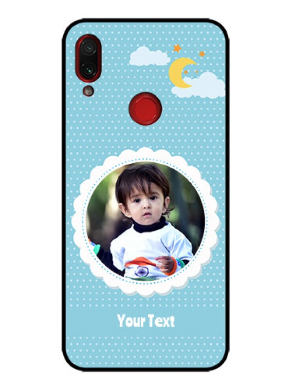 Custom Redmi Note 7 Custom Metal Phone Case - Violet Pattern Design