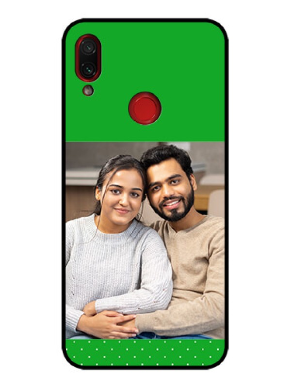 Custom Redmi Note 7 Custom Metal Phone Case - Green Pattern Design
