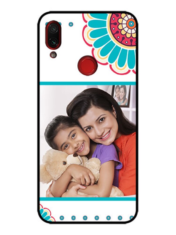 Custom Redmi Note 7 Custom Metal Phone Case - Flower Design