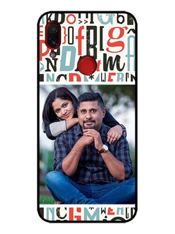 Custom Redmi Note 7 Custom Metal Phone Case - Alphabet Design