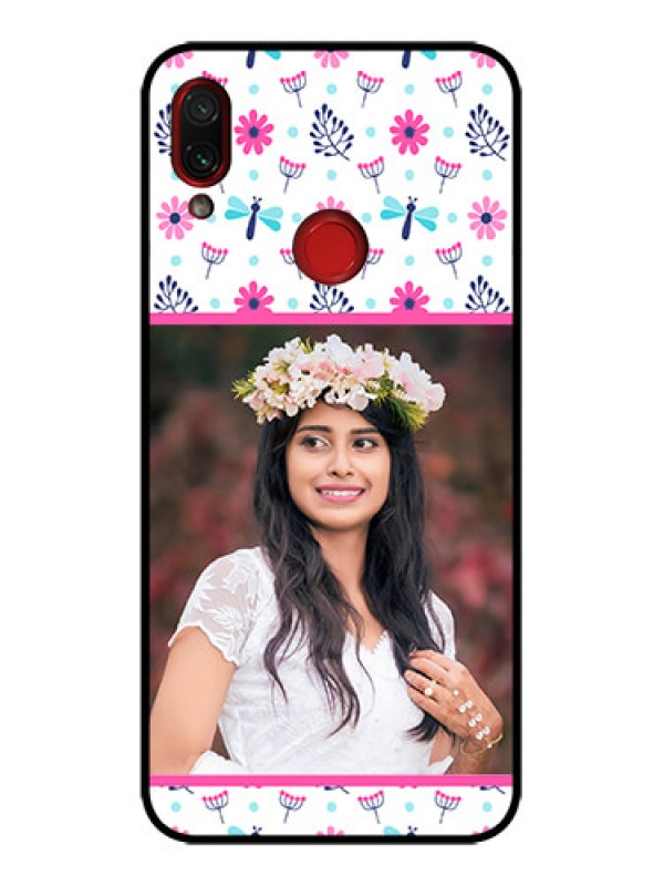 Custom Redmi Note 7 Custom Metal Phone Case - Colorful Flower Design