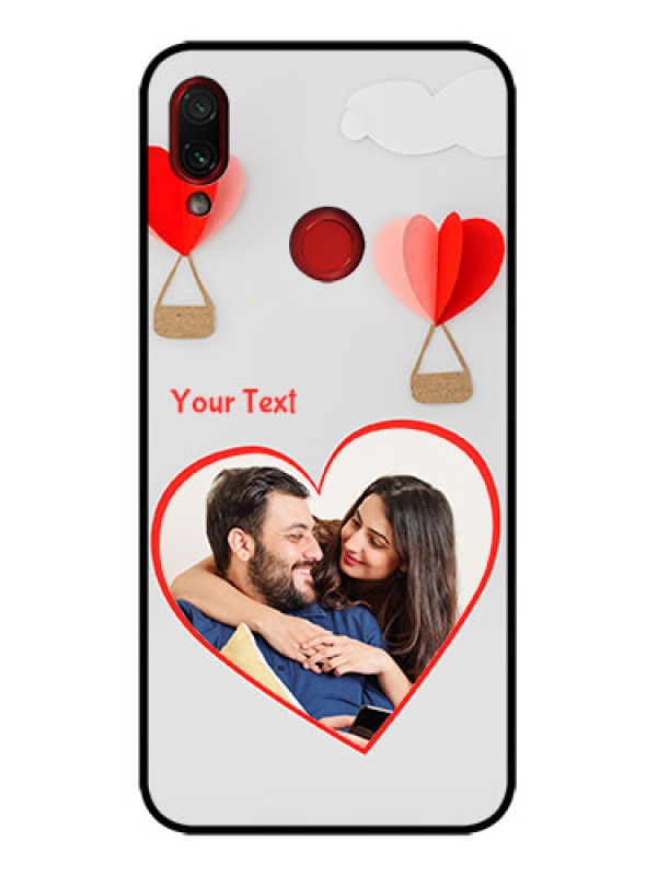 Custom Redmi Note 7 Custom Metal Phone Case - Parachute Love Design