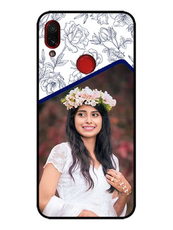 Custom Redmi Note 7 Custom Metal Phone Case - Classy Floral Design