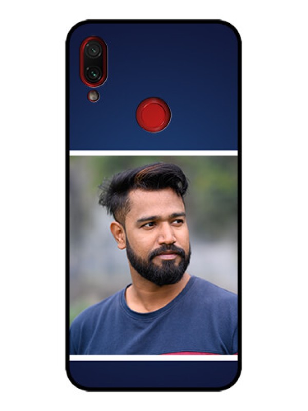 Custom Redmi Note 7 Custom Metal Phone Case - Simple Royal Blue Design