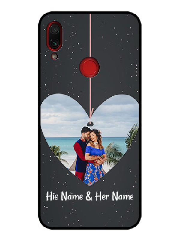 Custom Redmi Note 7 Custom Metal Phone Case - Hanging Heart Design