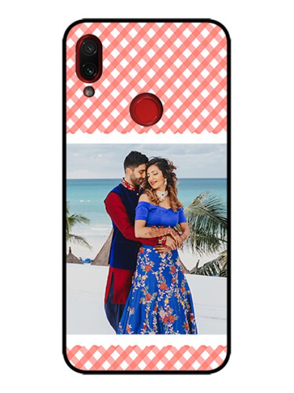 Custom Redmi Note 7 Custom Metal Phone Case - Pink Pattern Design