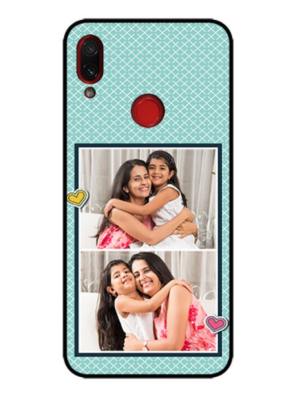 Custom Redmi Note 7 Custom Metal Phone Case - 2 Image Holder With Pattern Design
